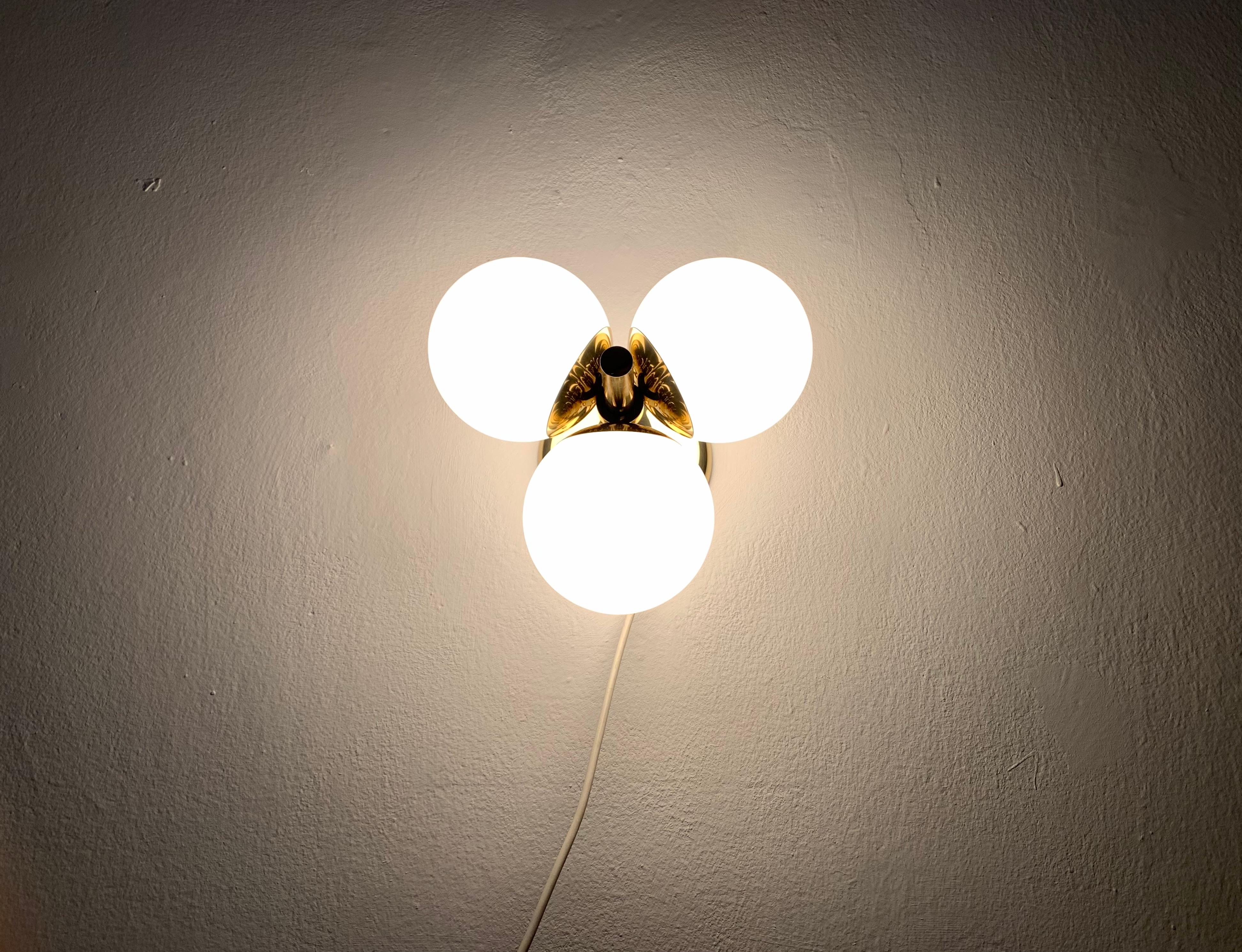 Opaline Flush Lamp by Kaiser Leuchten For Sale 1