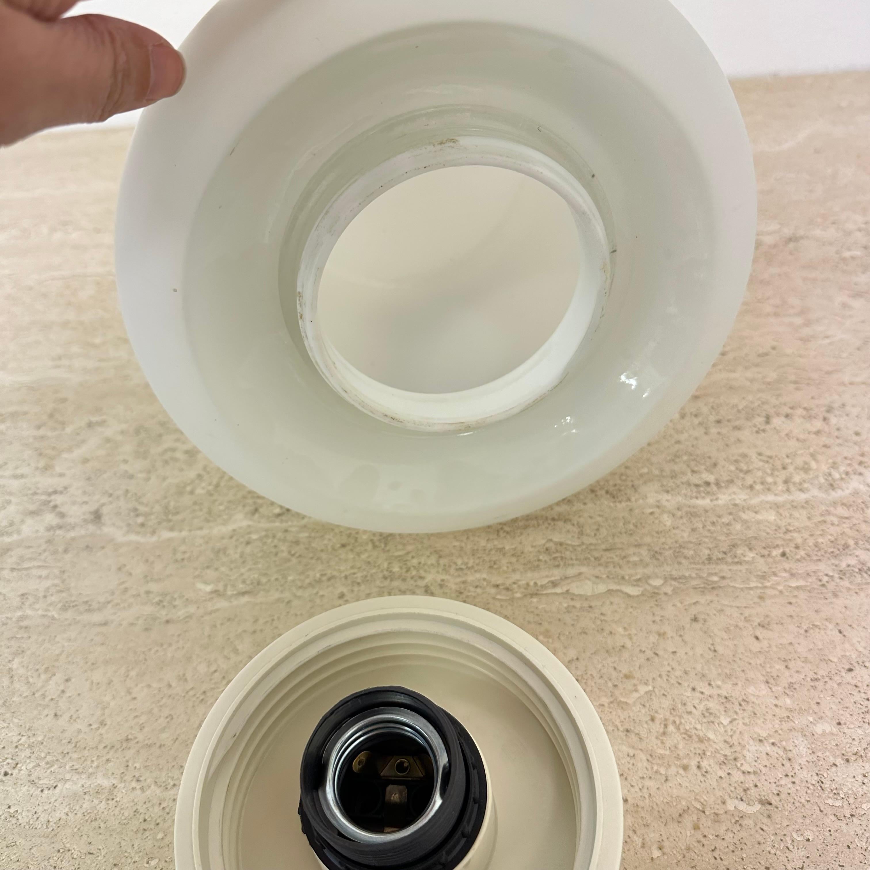 Opaline glass art deco bauhaus ceiling lamp , 1930s the Netherlands For Sale 8