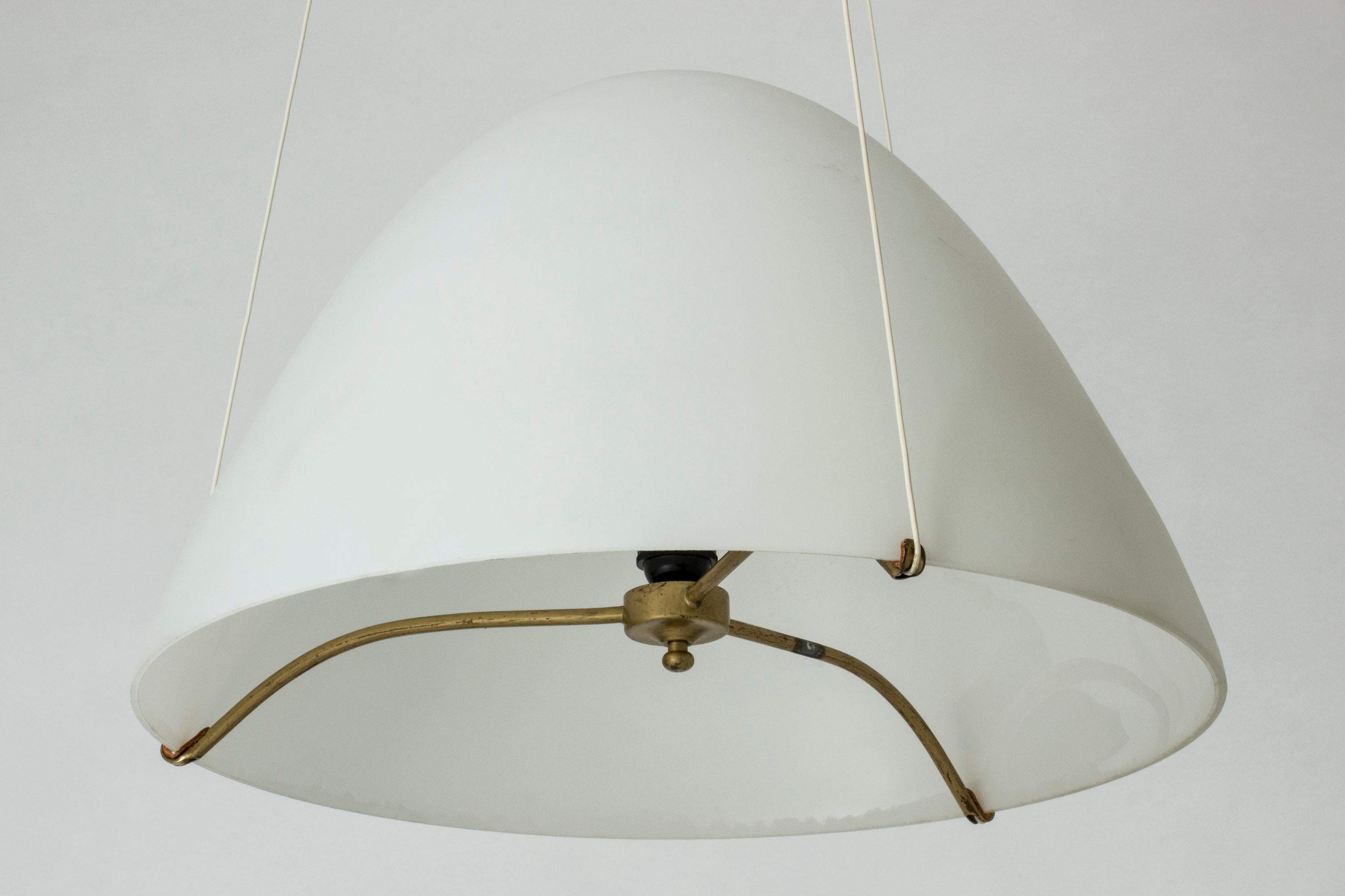 Opaline Glass Ceiling Lamp by Bertil Brisborg In Good Condition In Stockholm, SE