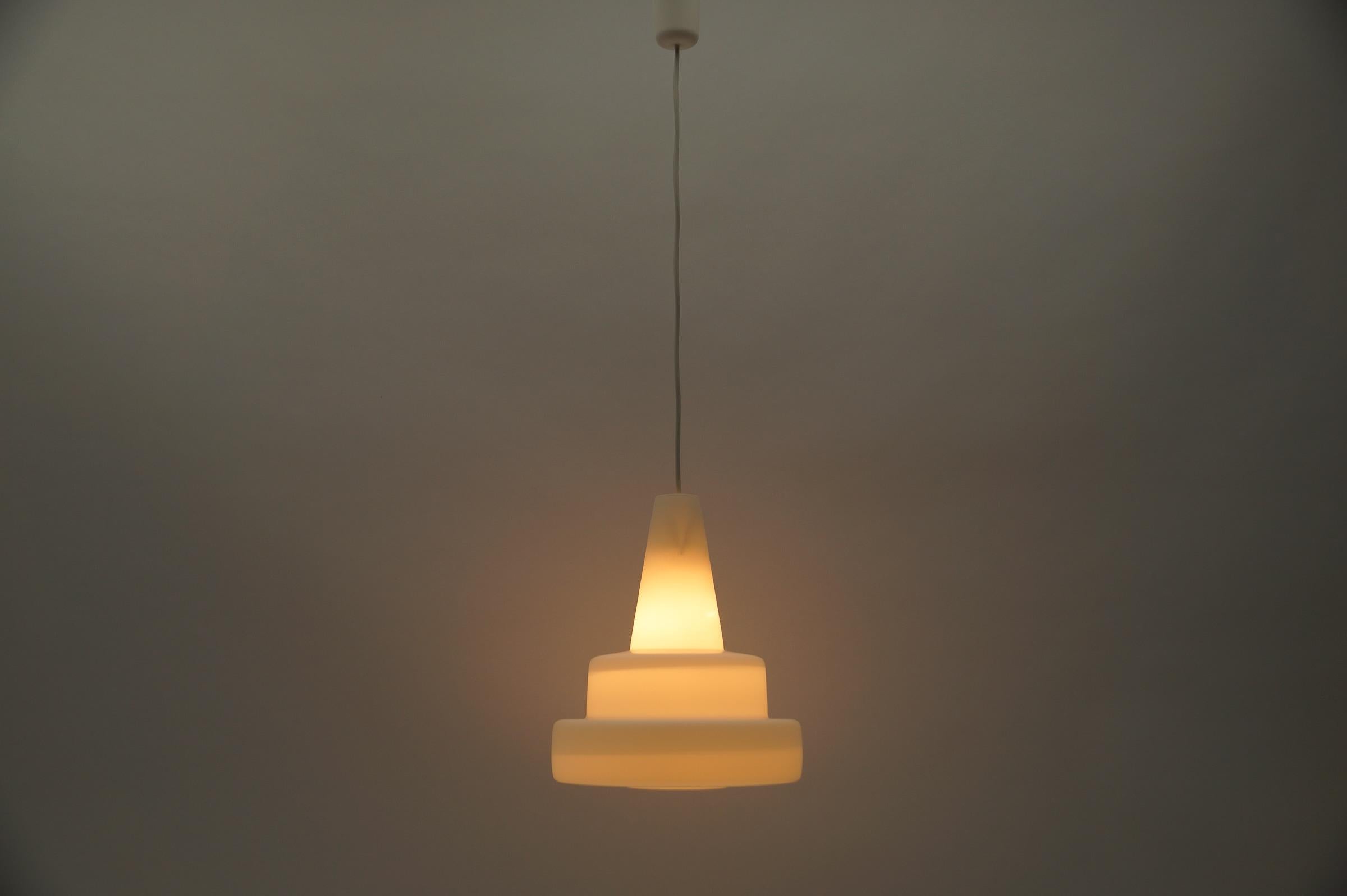 Mid-Century Modern Opaline Glass Ceiling Lamp 