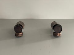 Opaline Glass Copper Industrial Pair of Outdoor Sconces by Bega, 1980s Germany