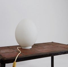 Opaline glass egg lamp fontana arte style - 1970s