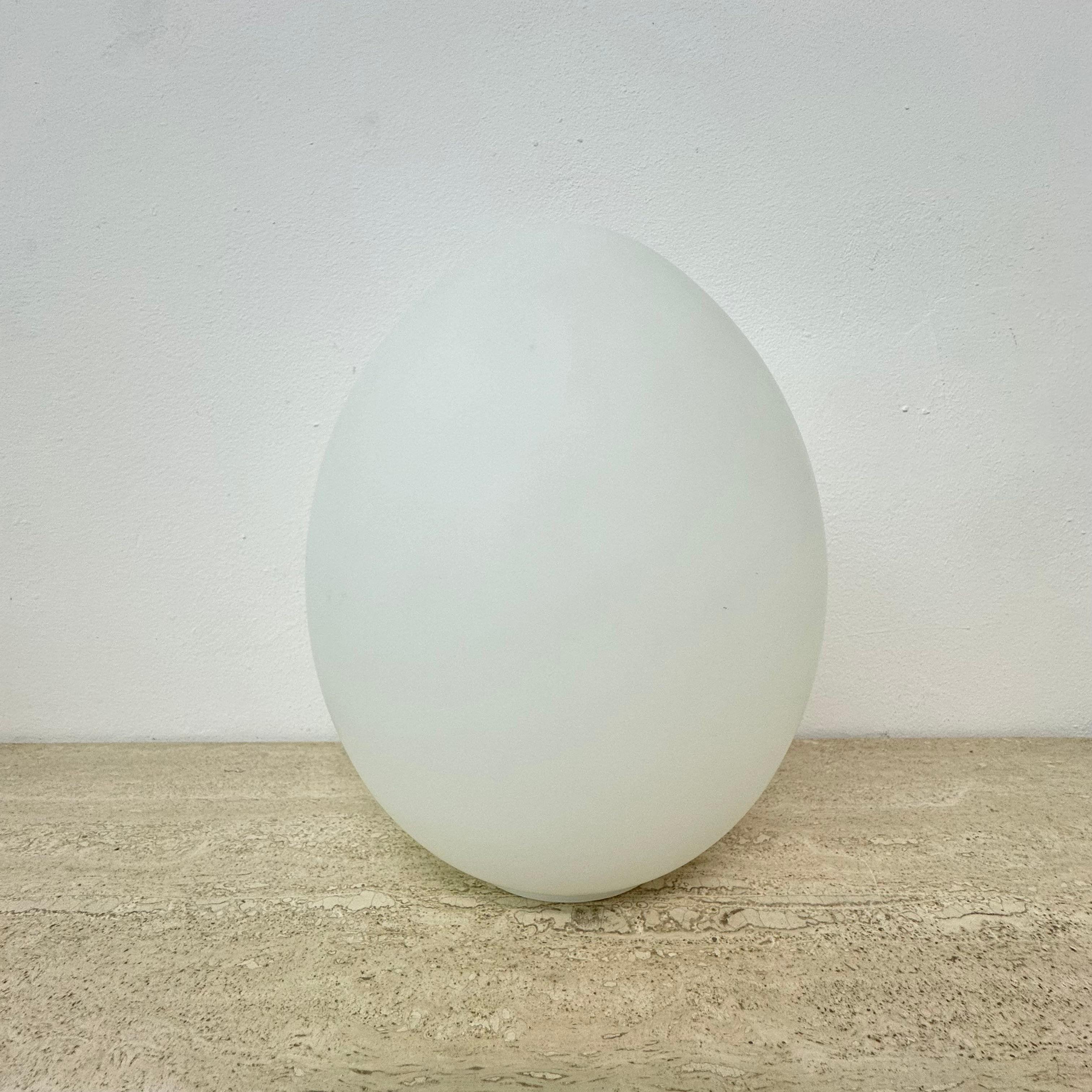Opaline glass egg shaped table lamp , 1970s 3