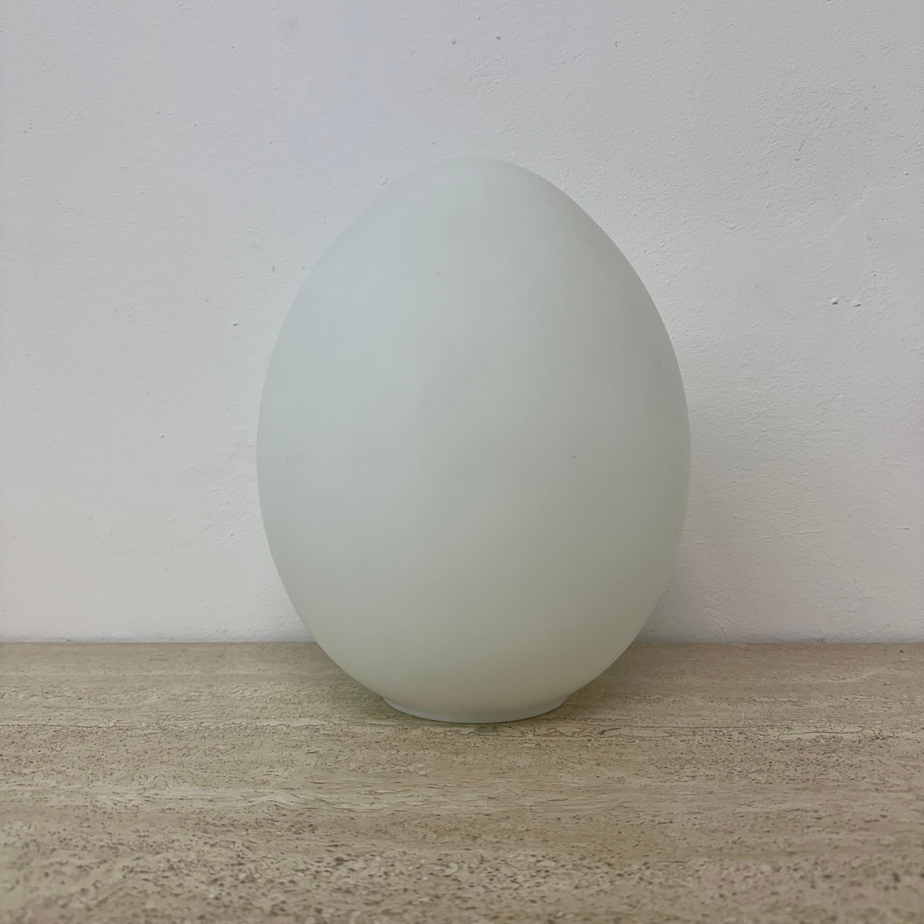 Opaline glass egg shaped table lamp , 1970s 8