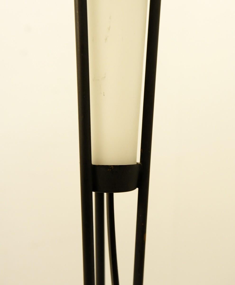 Mid-Century Modern Opaline Glass Floor Lamp From Stilnovo, 1950