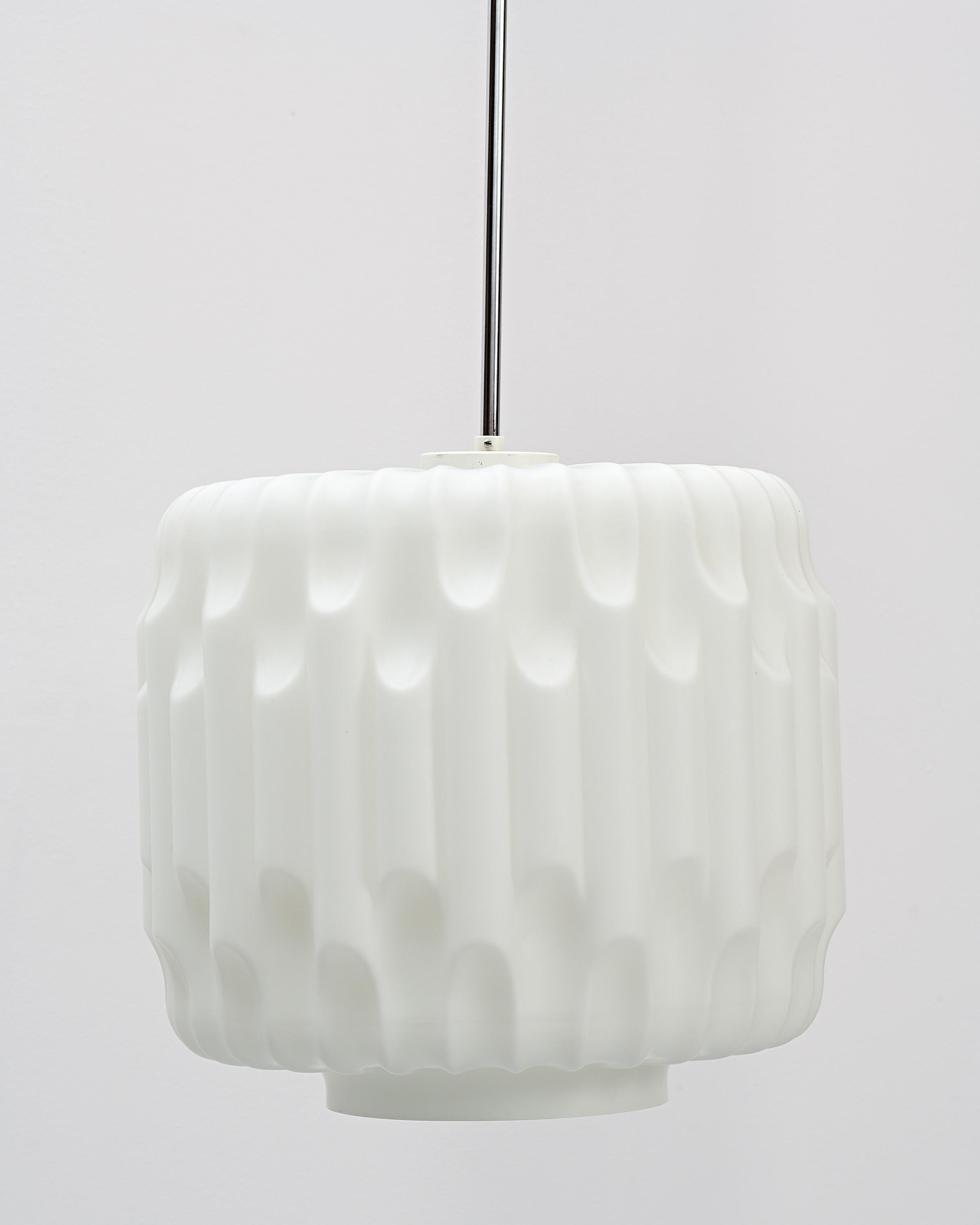 Mid-Century Modern Opaline Glass Lamp from Napako, 1960s For Sale