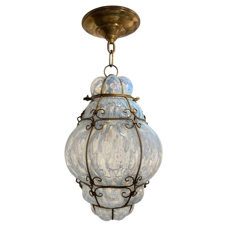 Opaline Glass Lantern For Sale