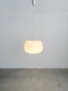 Opaline Glass Midcentury Pendant Lamps by Limburg Pair, Germany