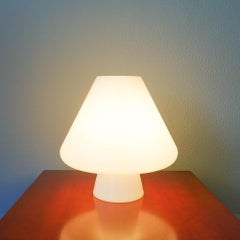 Opaline Glass Mushroom Table Lamp from Venini, 1960s