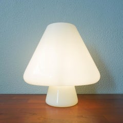Opaline Glass Mushroom Table Lamp from Venini, 1960s