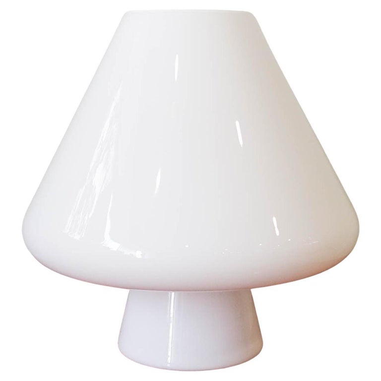 Opaline Glass Mushroom Table Lamp from Venini, 1960s For Sale