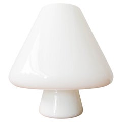 Opaline Glass Mushroom Table Lamp from Venini, 1960s