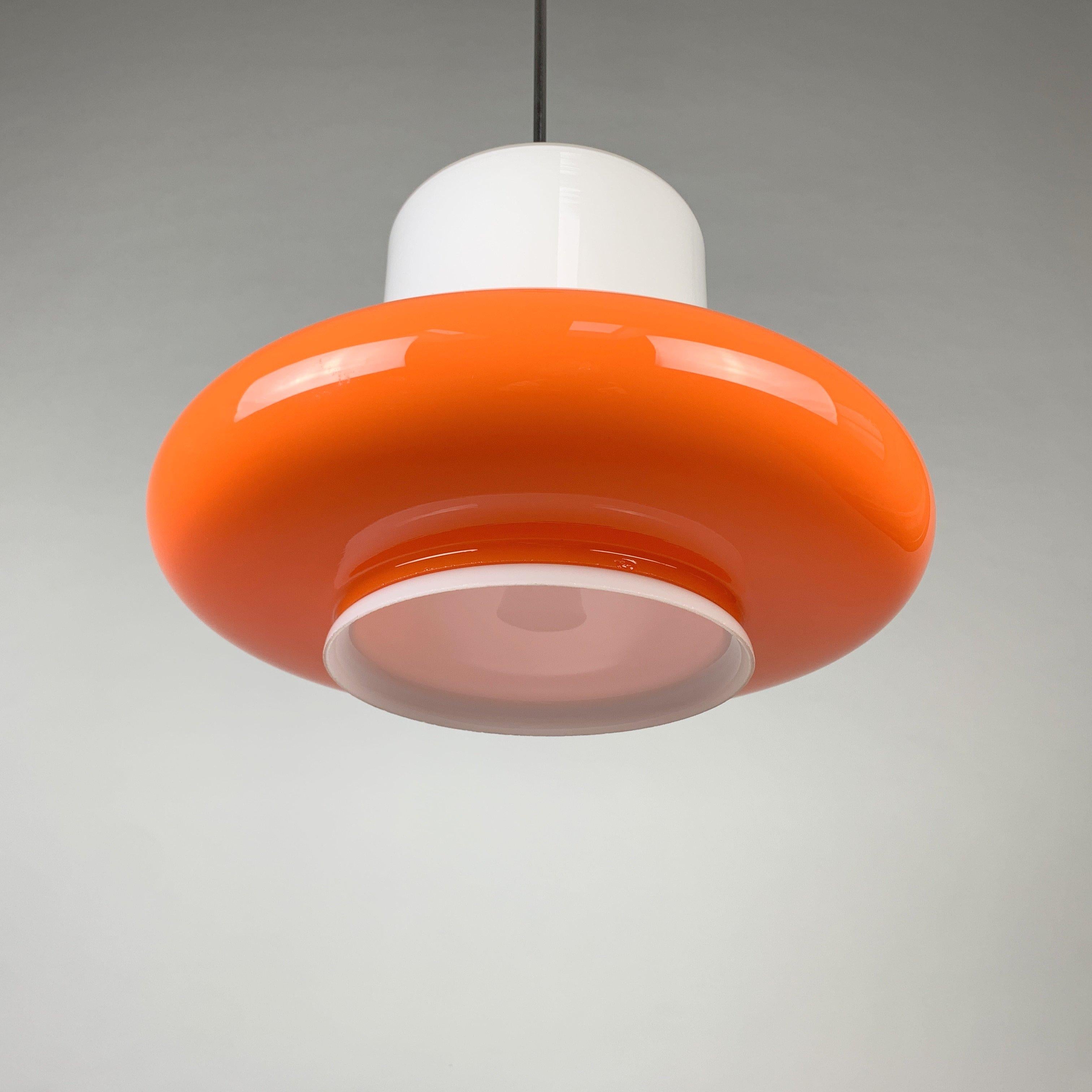 Opaline Glass Pendant, Czechoslovakia, 1960s In Good Condition In Praha, CZ