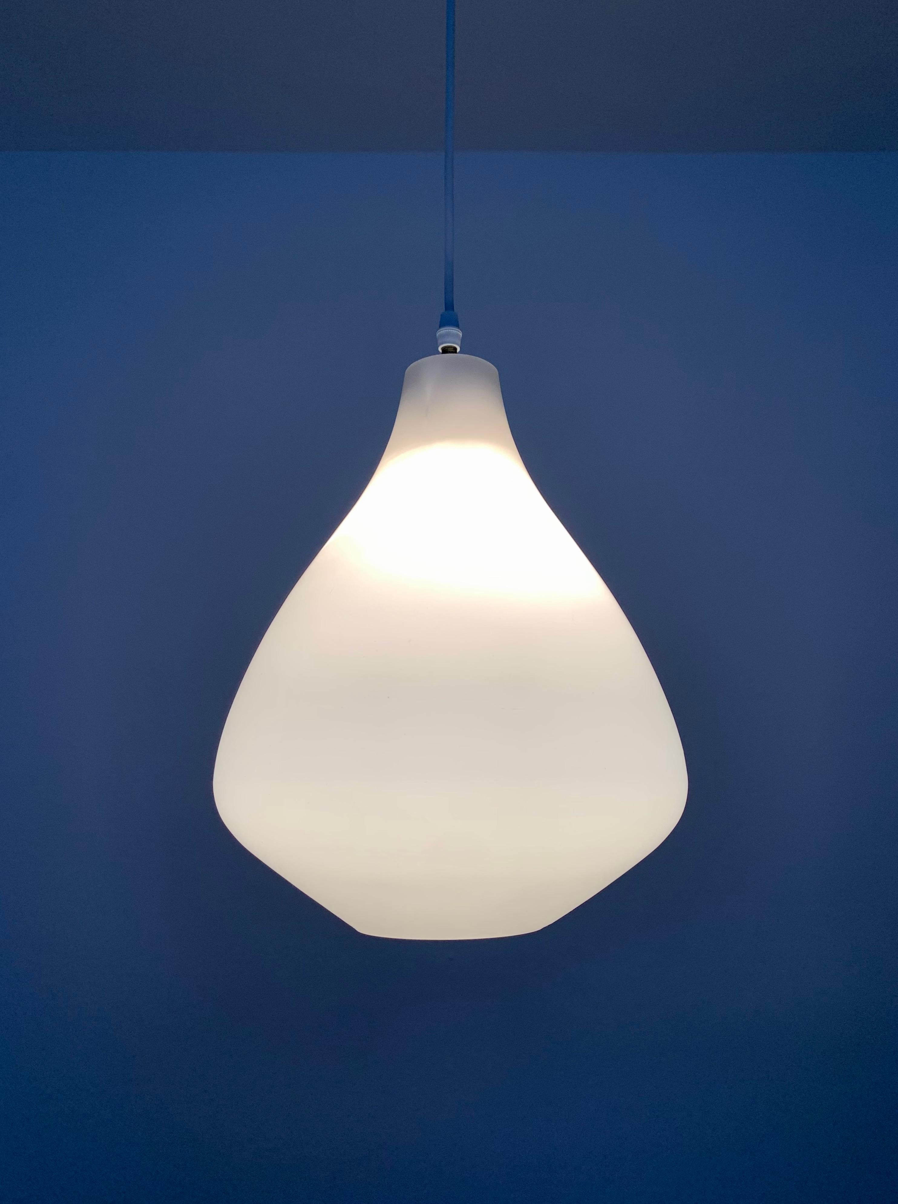 Opaline Glass Pendant Lamp by Aloys Gangkofner for Peill and Putzler For Sale 5