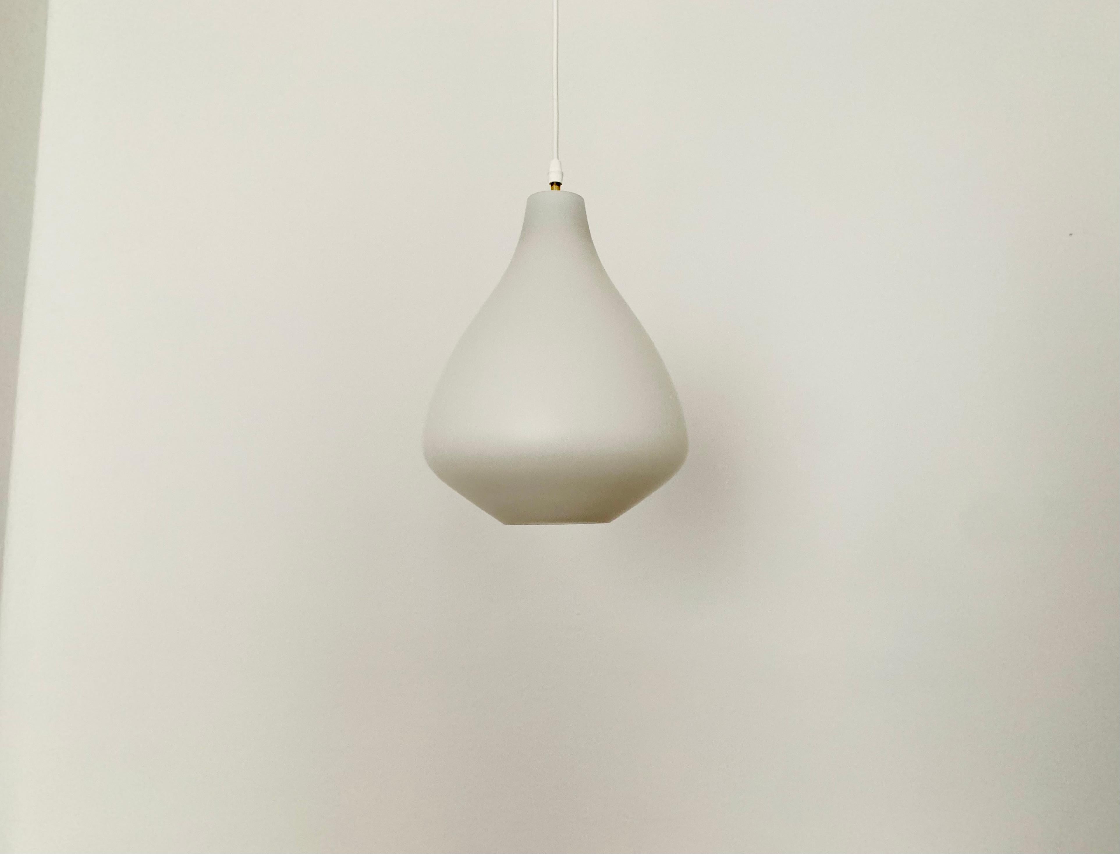 German Opaline Glass Pendant Lamp by Aloys Gangkofner for Peill and Putzler For Sale