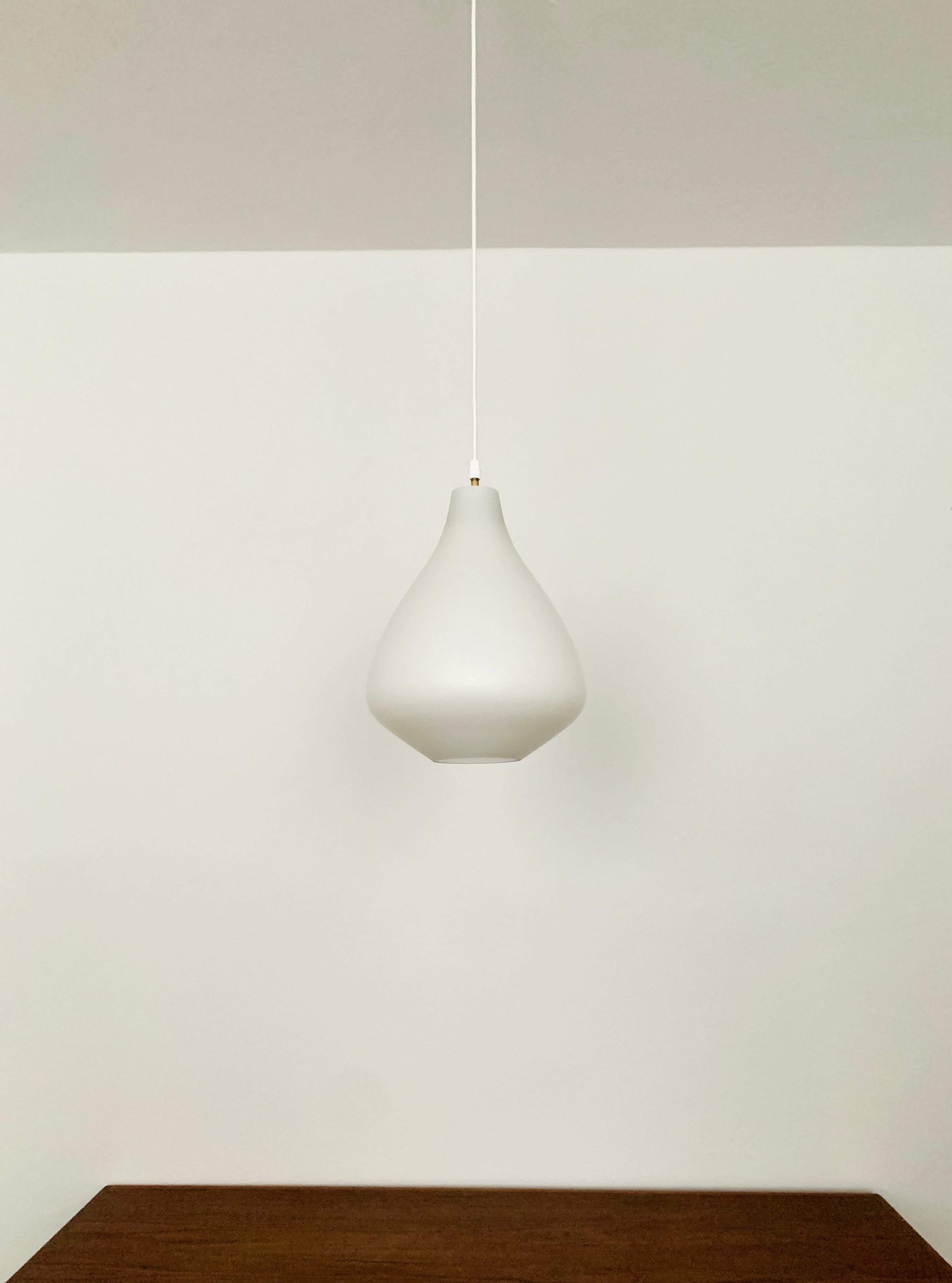 Opaline Glass Pendant Lamp by Aloys Gangkofner for Peill and Putzler In Good Condition For Sale In München, DE