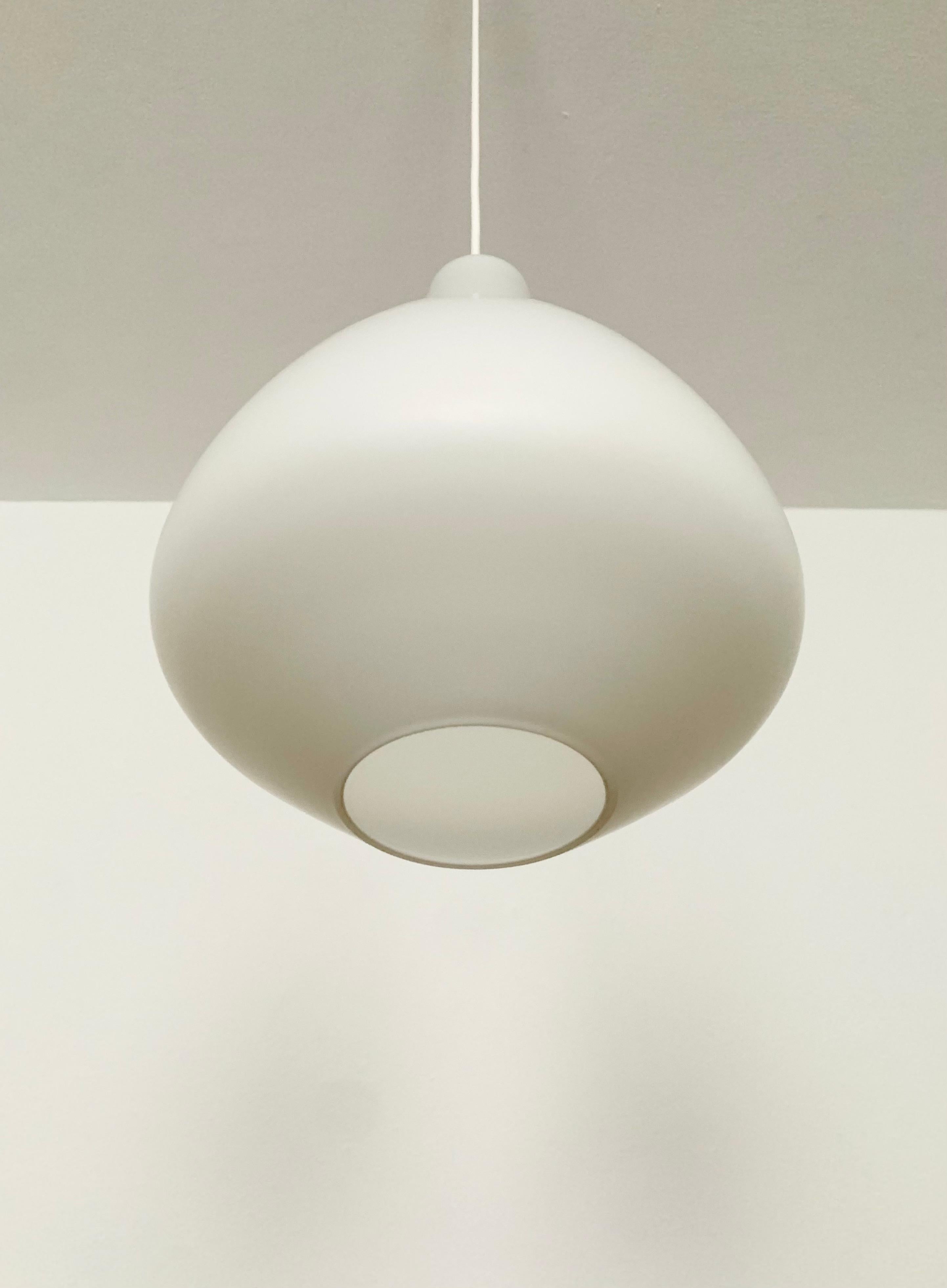 Opaline Glass Pendant Lamp by Aloys Gangkofner for Peill and Putzler For Sale 1