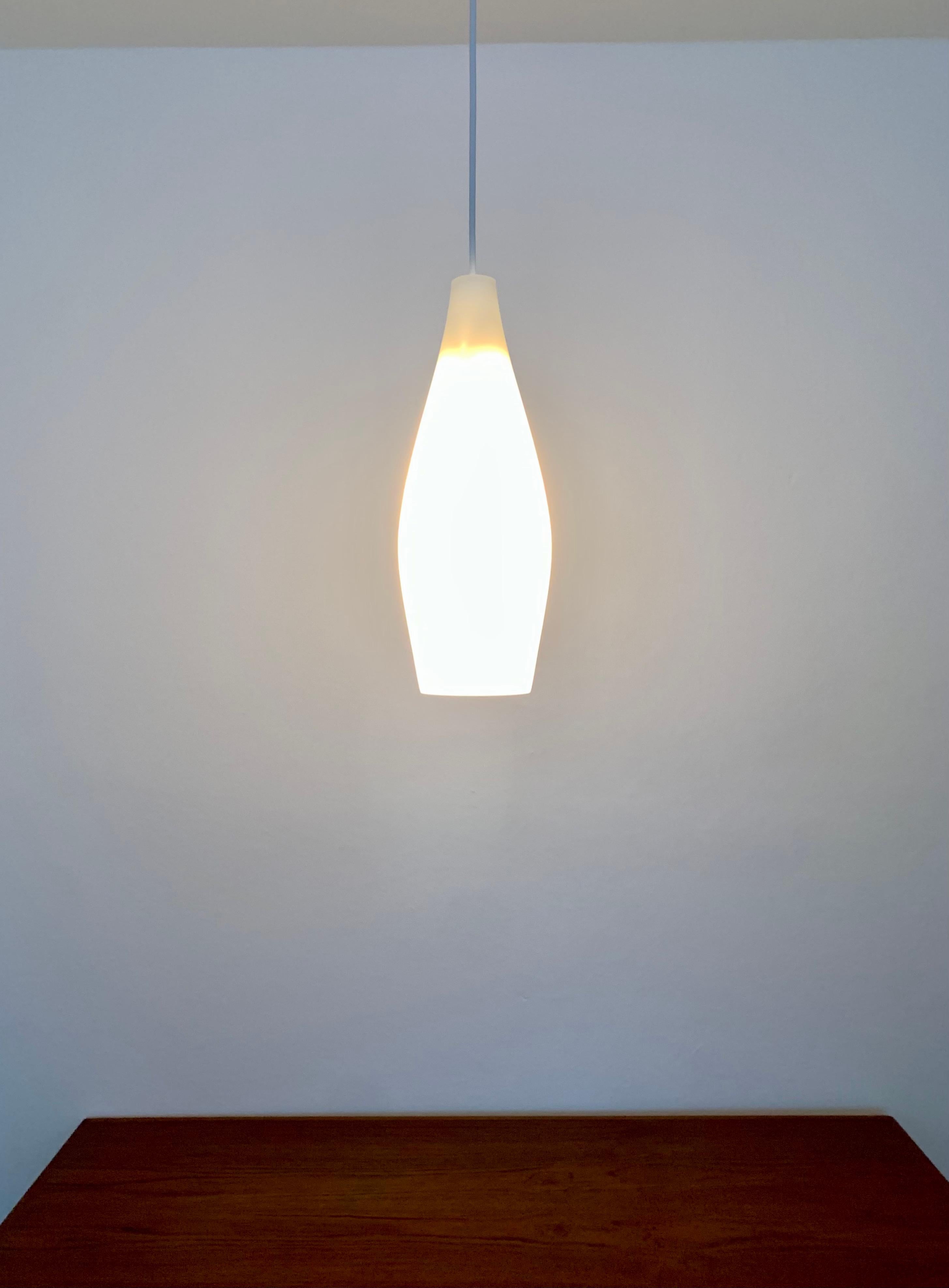 Opaline Glass Pendant Lamp by Aloys Gangkofner for Peill and Putzler For Sale 1