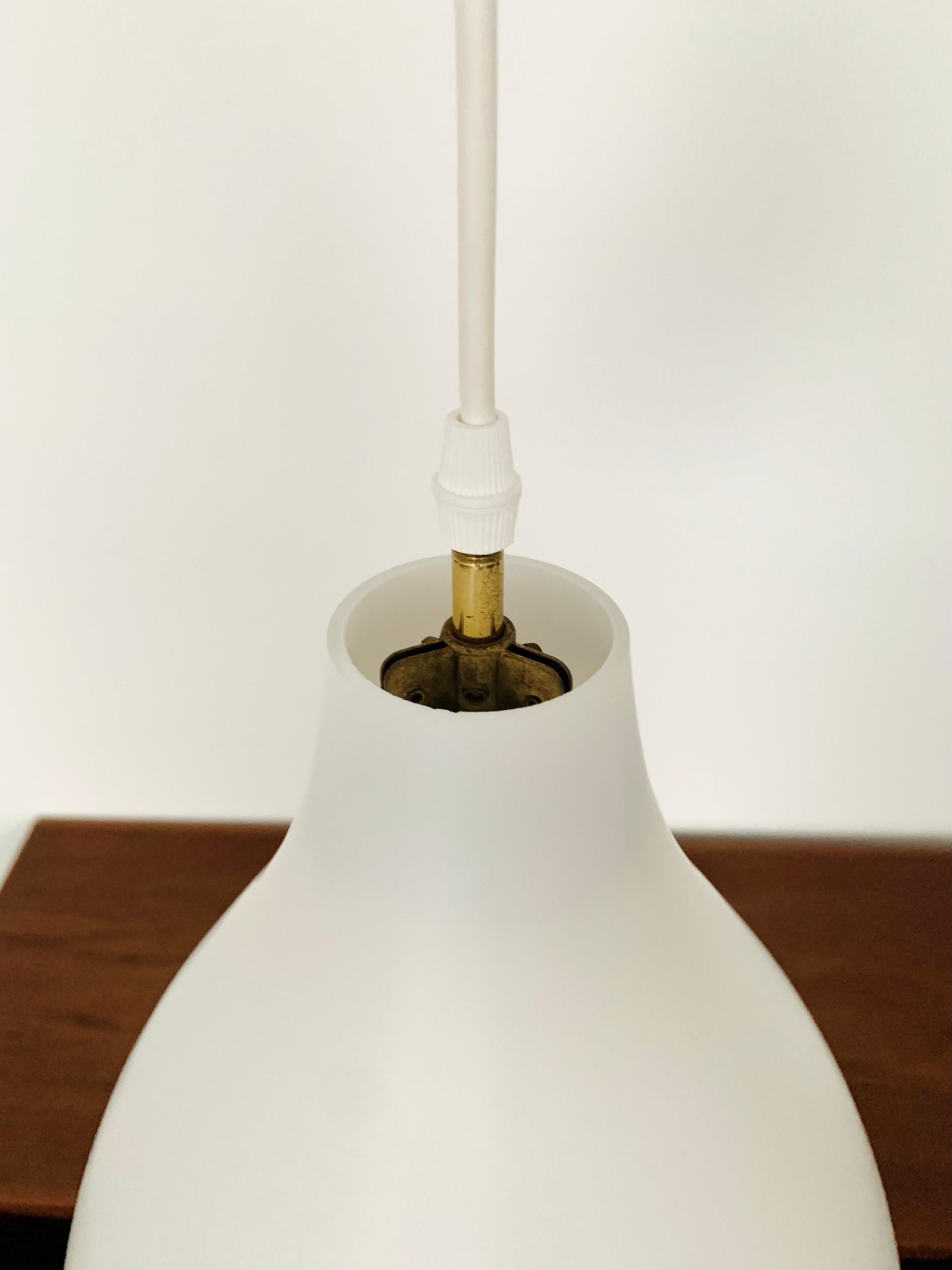 Opaline Glass Pendant Lamp by Aloys Gangkofner for Peill and Putzler For Sale 2