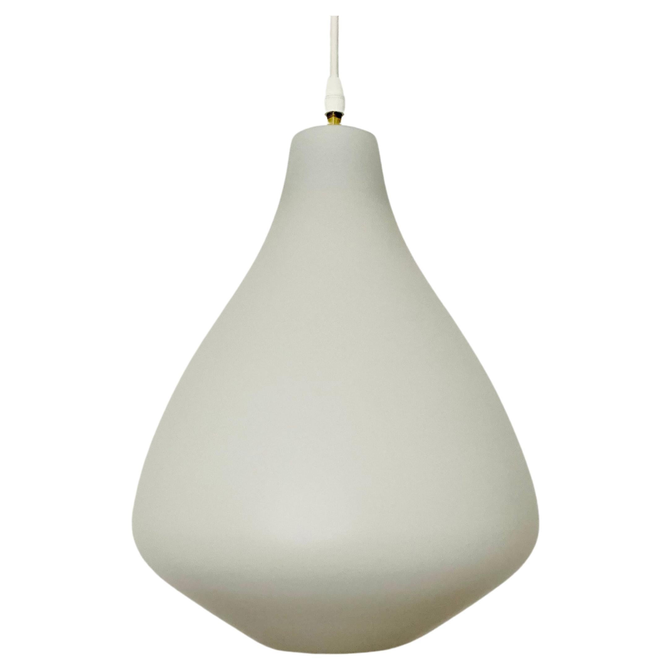 Opaline Glass Pendant Lamp by Aloys Gangkofner for Peill and Putzler For Sale