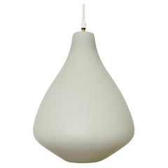 Vintage Opaline Glass Pendant Lamp by Aloys Gangkofner for Peill and Putzler