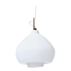 Opaline Glass Pendant Lamp by Hans-Agne Jakobsson, Sweden, 1950s