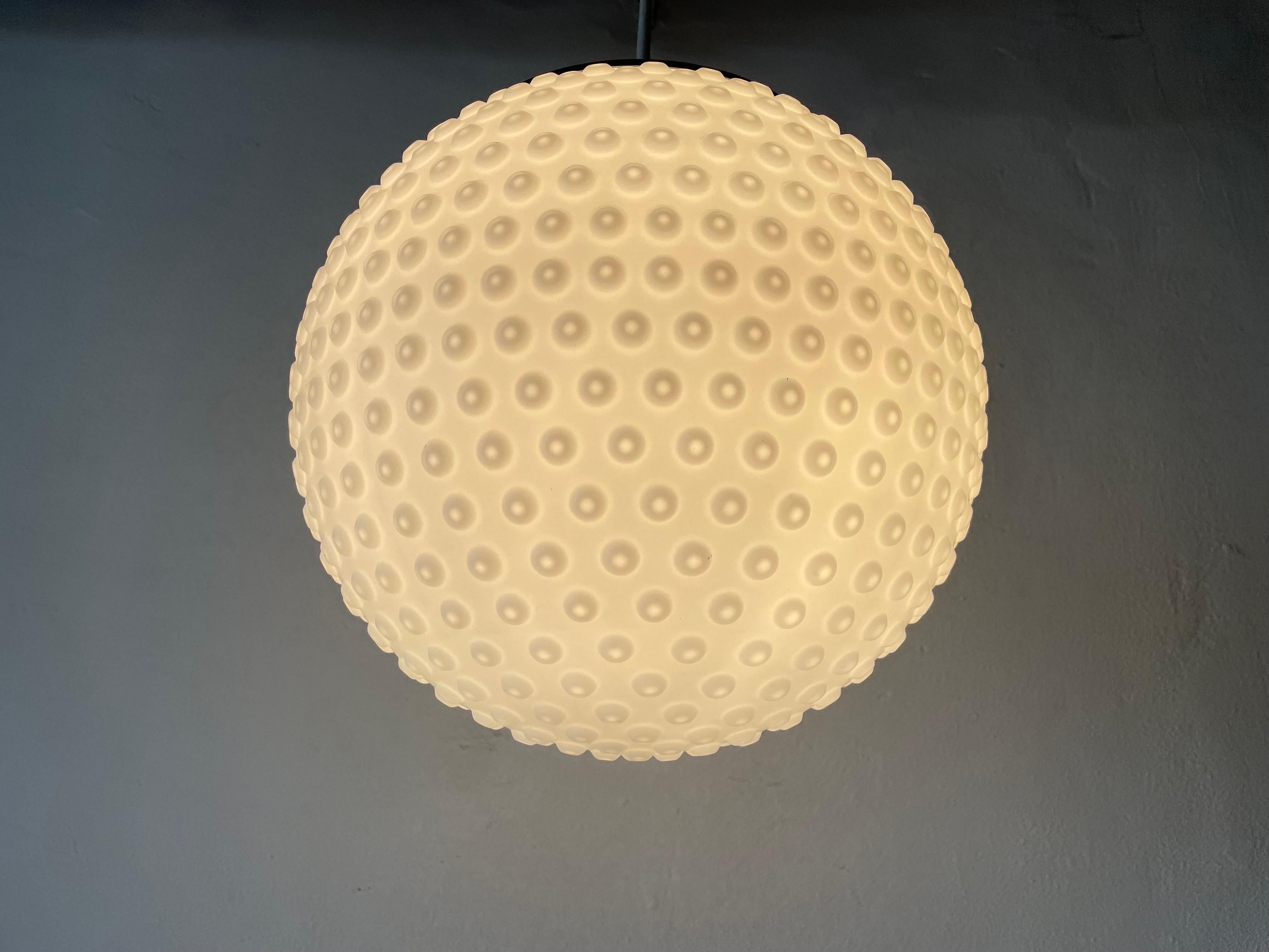 Opaline Glass Pendant Lamp by Rolf Krüger for Staff, 1970s, Germany For Sale 6