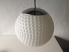 Opaline Glass Pendant Lamp by Rolf Krüger for Staff, 1970s, Germany