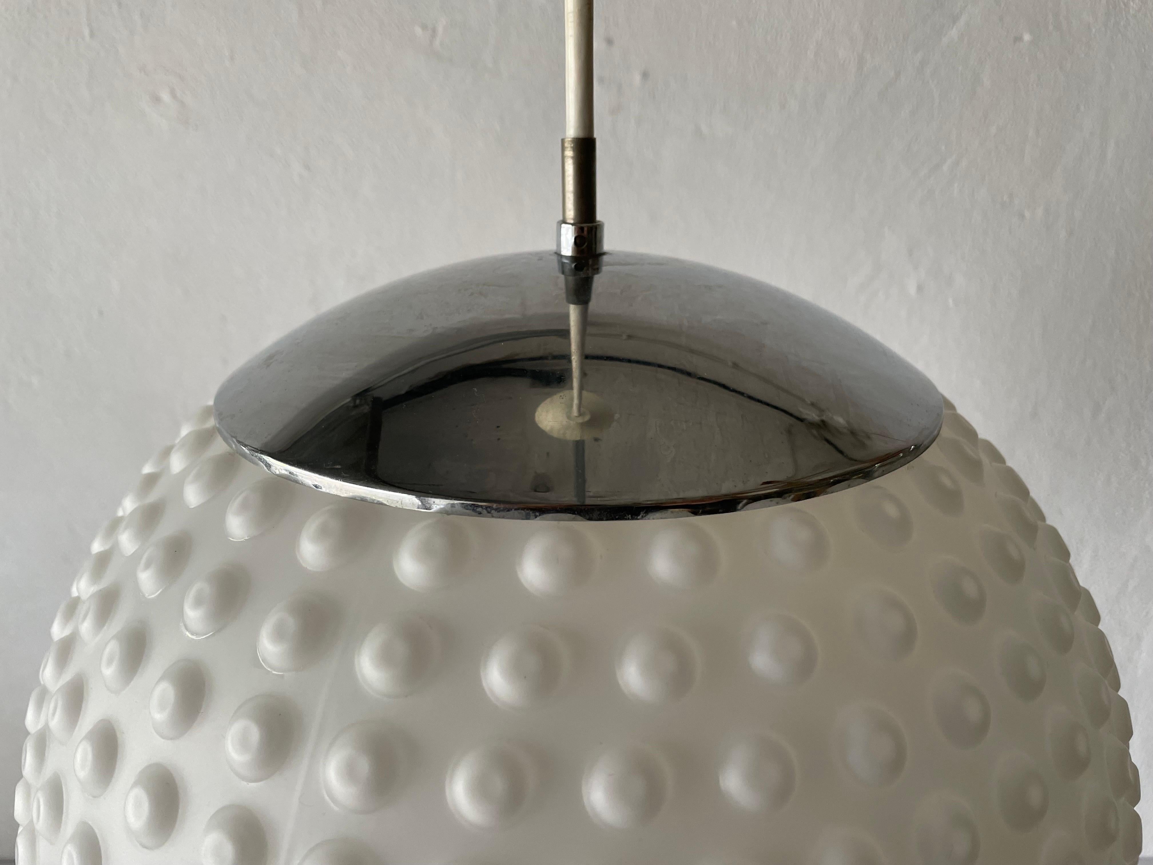 Late 20th Century Opaline Glass Pendant Lamp by Rolf Krüger for Staff, 1970s, Germany For Sale