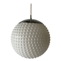 Opaline Glass Pendant Lamp by Rolf Krüger for Staff, 1970s, Germany