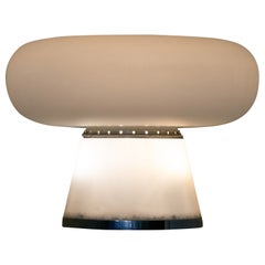 Opaline Glass Table Lamp, attributed to Fontana Arte, Italy, 1960s