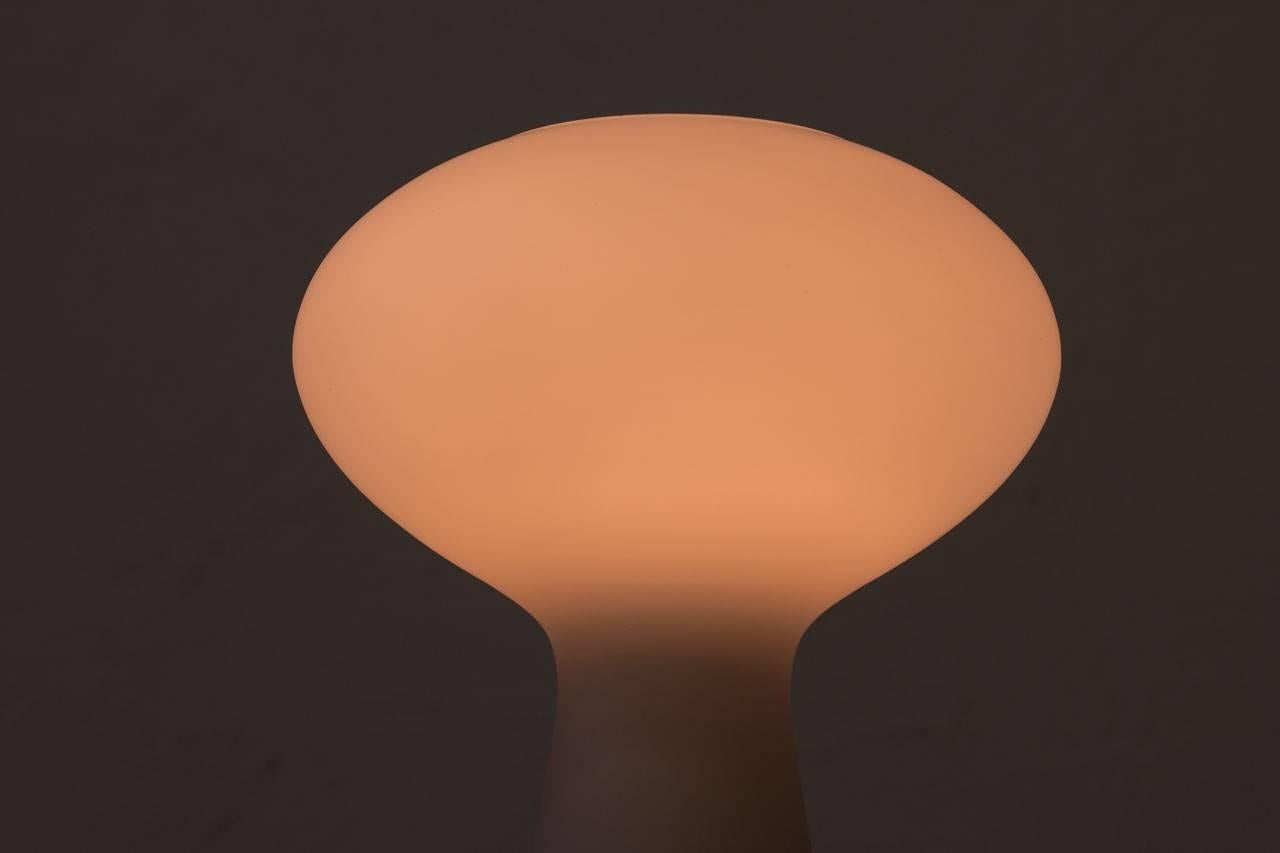 Mid-20th Century Opaline Glass Table Lamp by Uno Westerberg for Böhlmarks, Sweden, 1950s