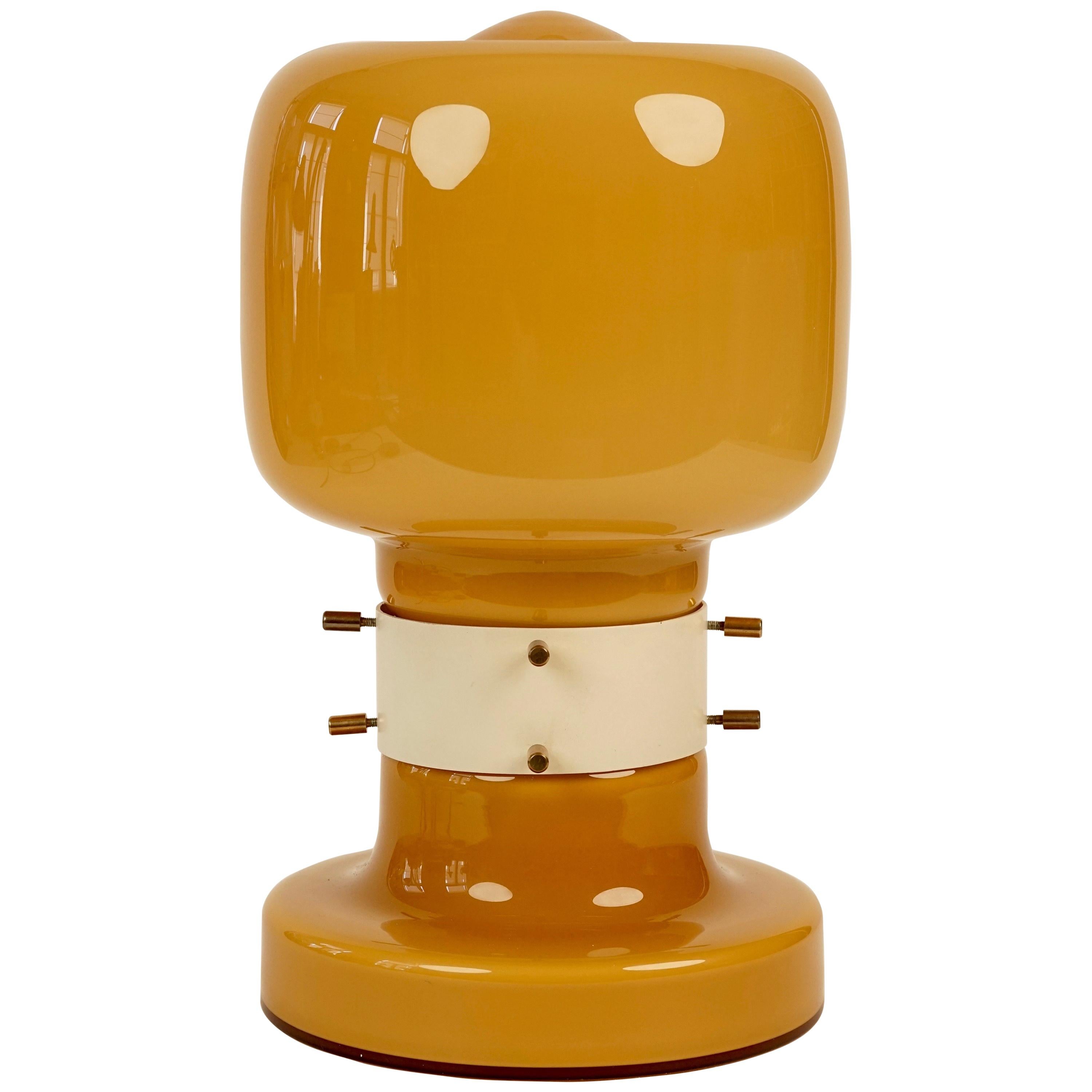 Opaline Glass Table Lamp from 1970s
