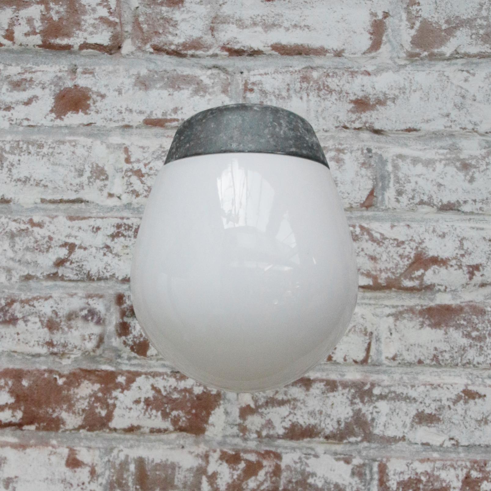 Opaline Glass Wall Lamp Lindner No. 6321 by Wilhelm Wagenfeld In Good Condition In Amsterdam, NL