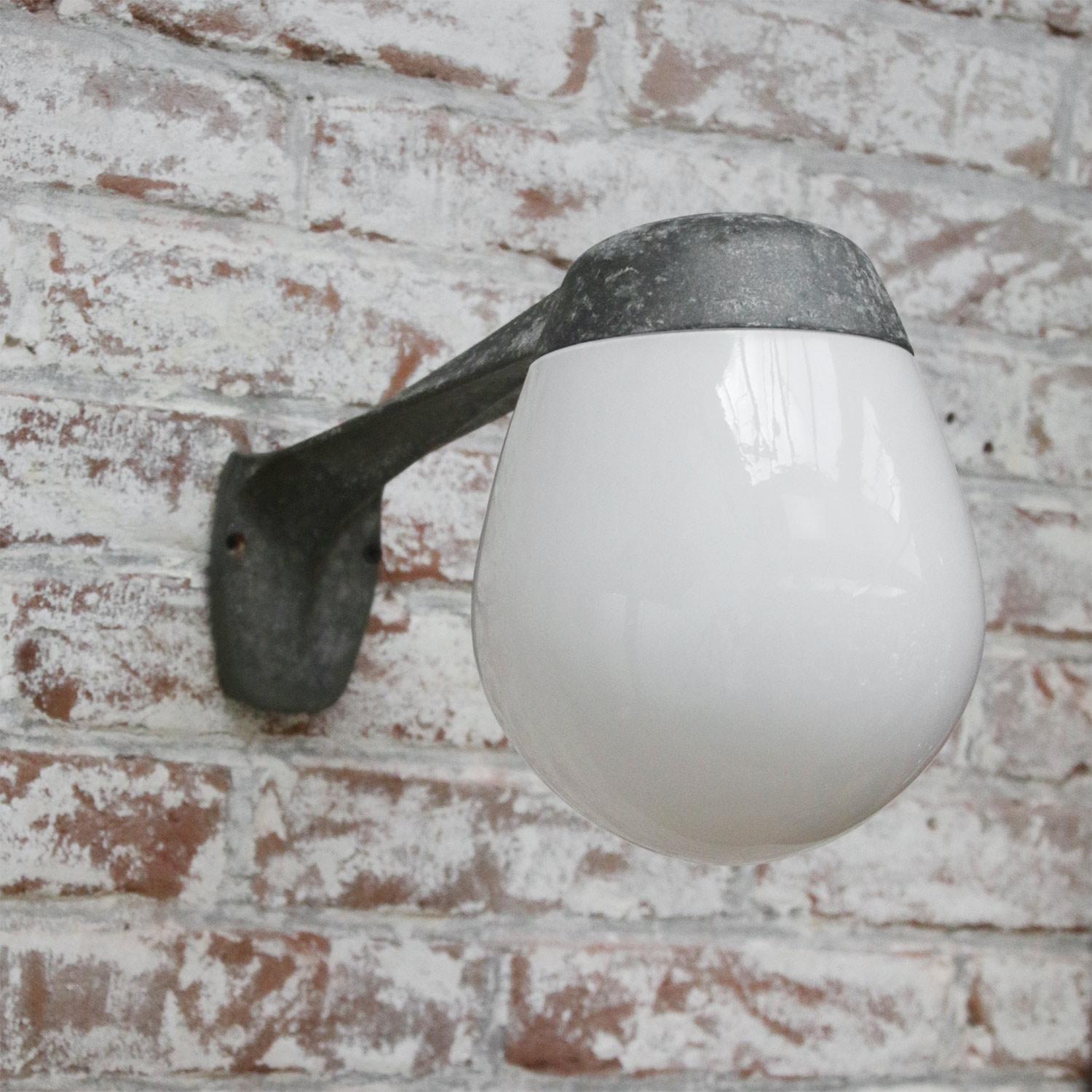 20th Century Opaline Glass Wall Lamp Lindner No. 6321 by Wilhelm Wagenfeld