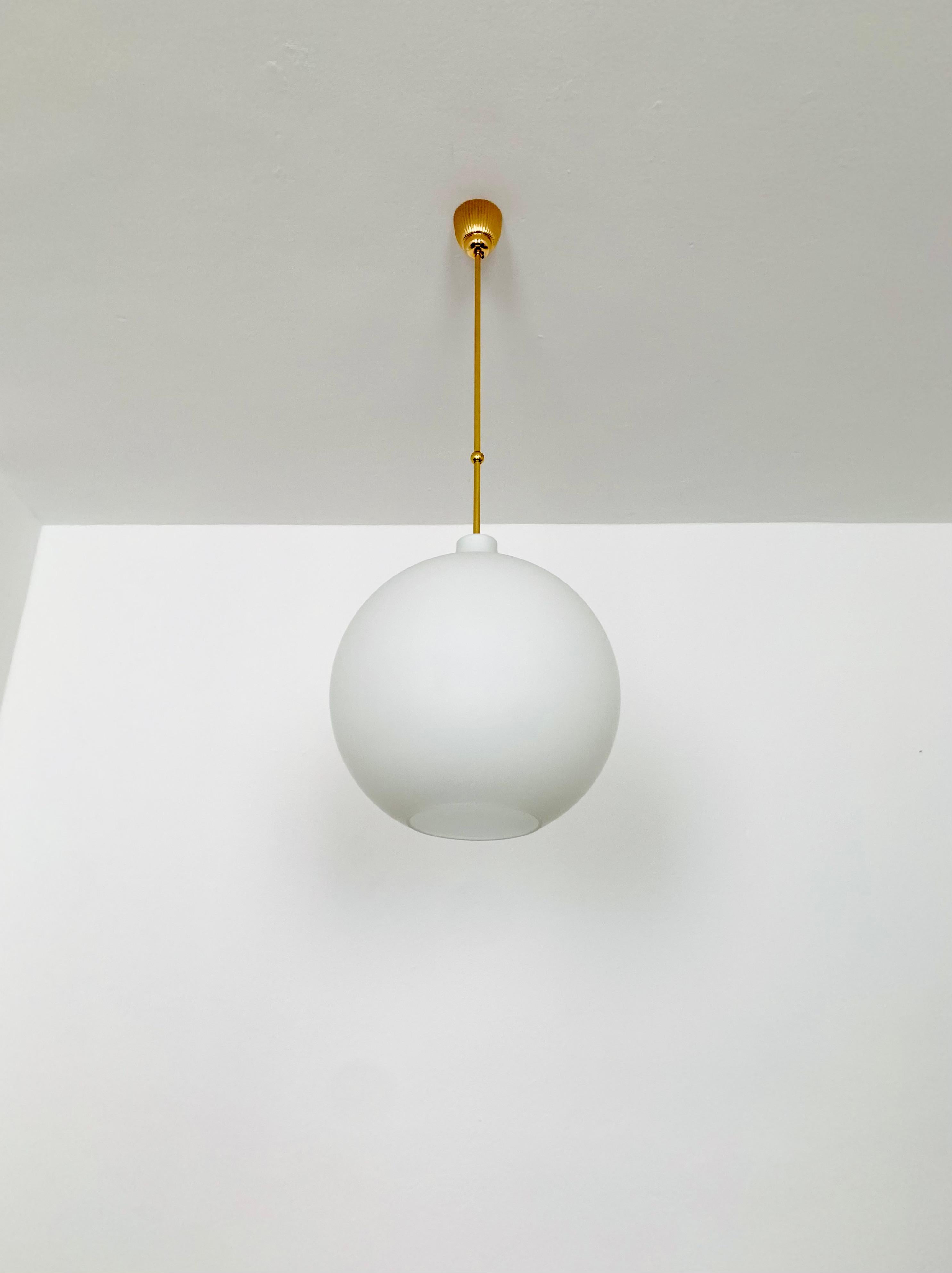 Mid-Century Modern Opaline Lamp by Aloys Gangkofner for Peill and Putzler For Sale
