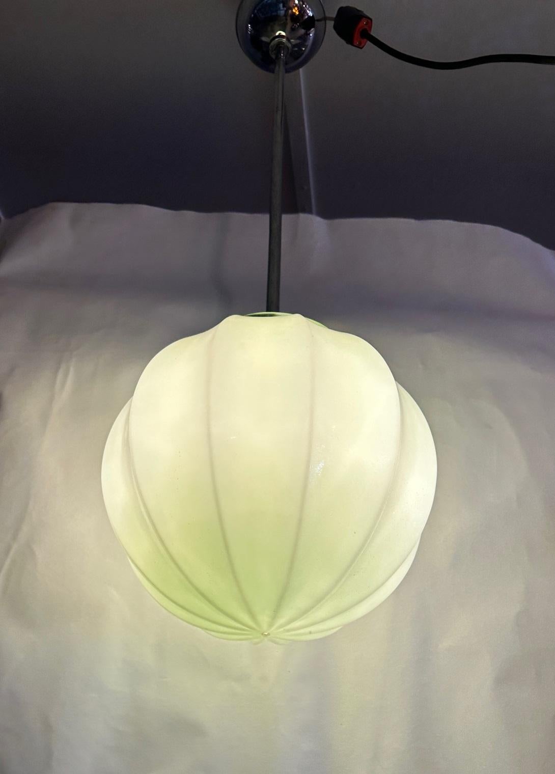 Opaline lamp that imitates Chinese balloons, 1930, Art Deco, German  1