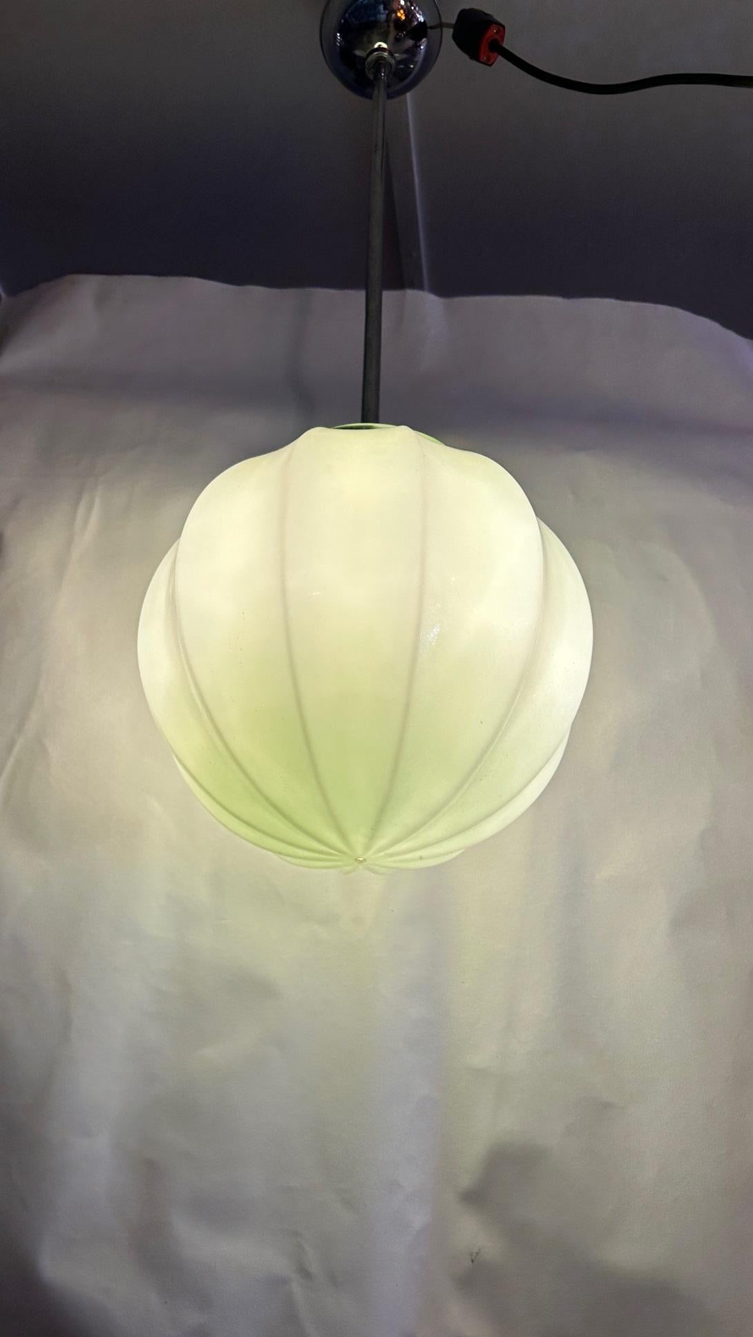 Opaline lamp that imitates Chinese balloons, 1930, Art Deco, German  2