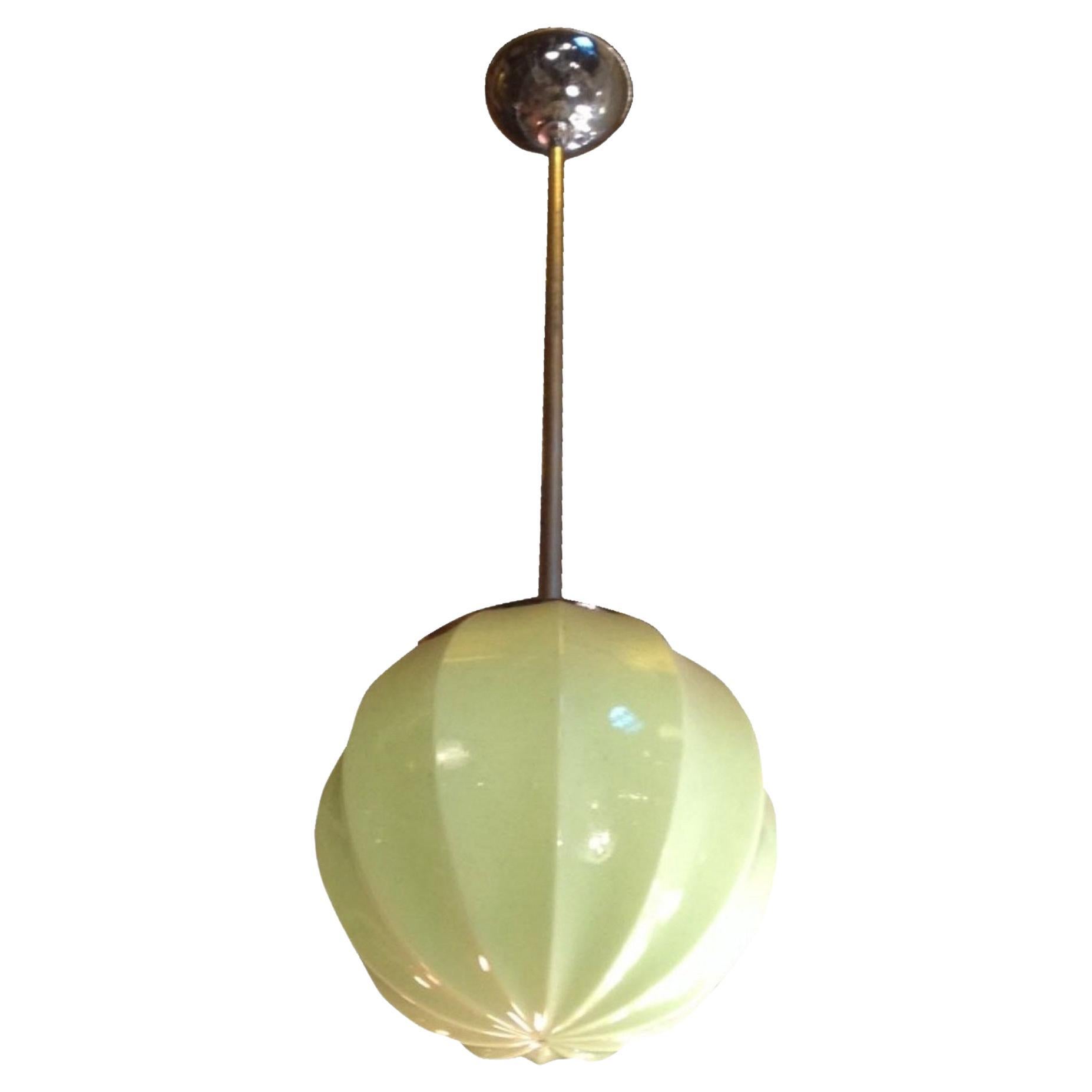 Opaline lamp that imitates Chinese balloons, 1930, Art Deco, German 