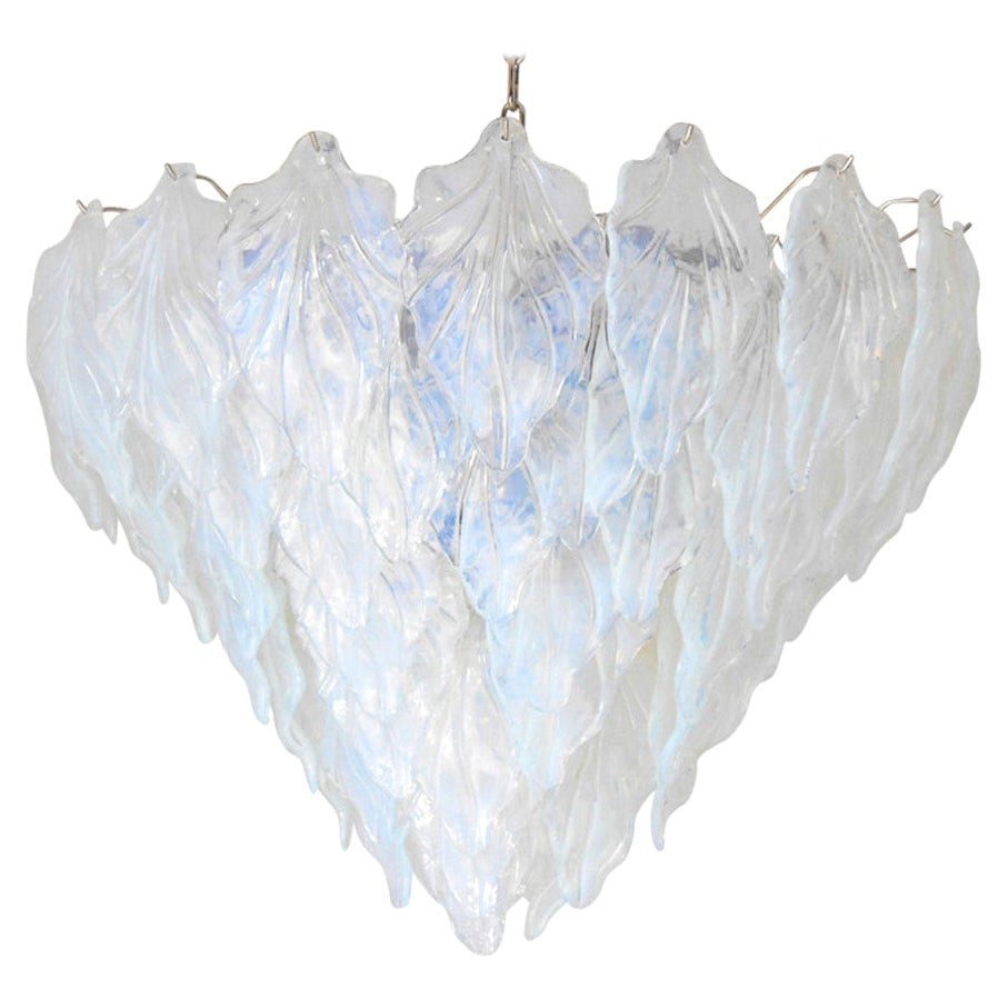 Opaline Leaves Chandelier by Fabio Ltd For Sale