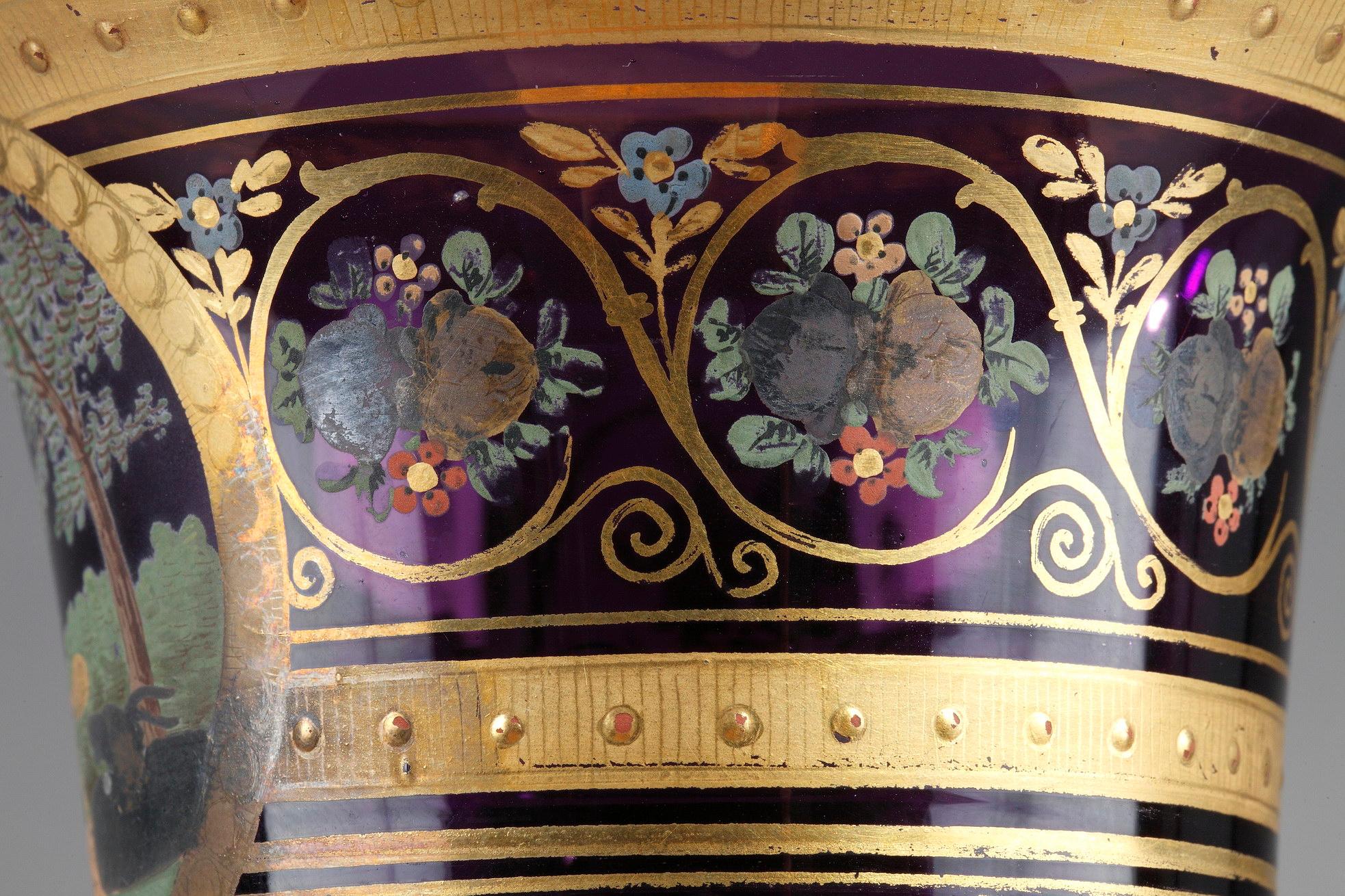 Vaso opalino Medicis Iispirato alla favola di Fontaine La volpe e la capra in vendita 1