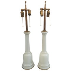 Opaline Midcentury French Table Lamps