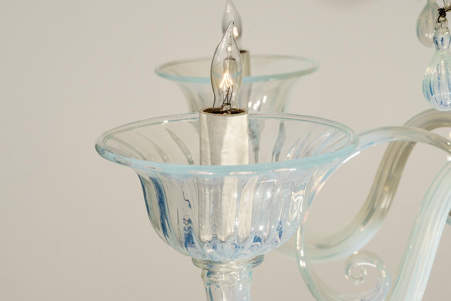 Opaline Murano Glass Chandelier 2