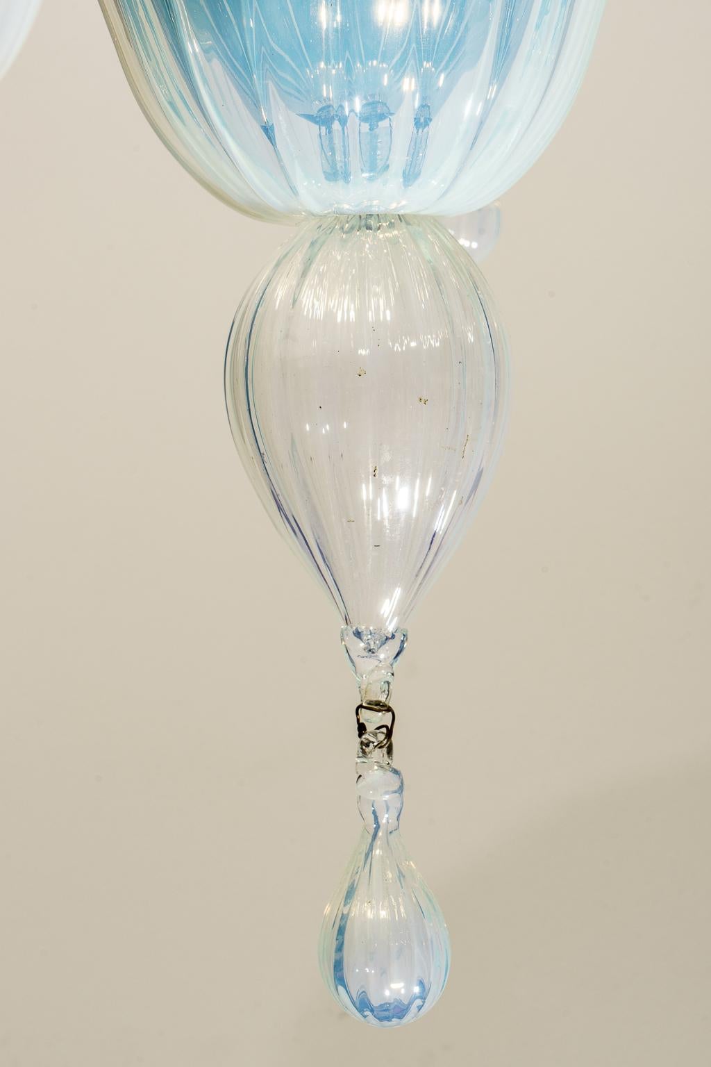 Opaline Murano Glass Chandelier 4