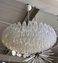 Opaline Murano Glass Polyhedral Chandelier by Alberto Donà