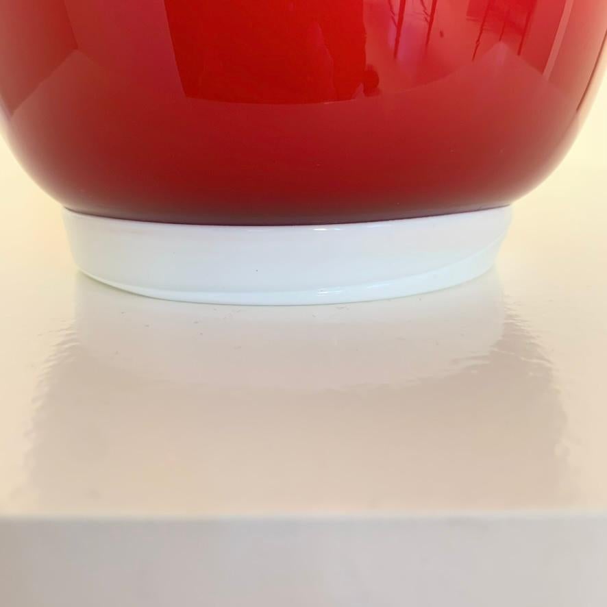 Jarrón de cristal opalino de Murano para Venini , hacia 1970, Italia. en venta 6