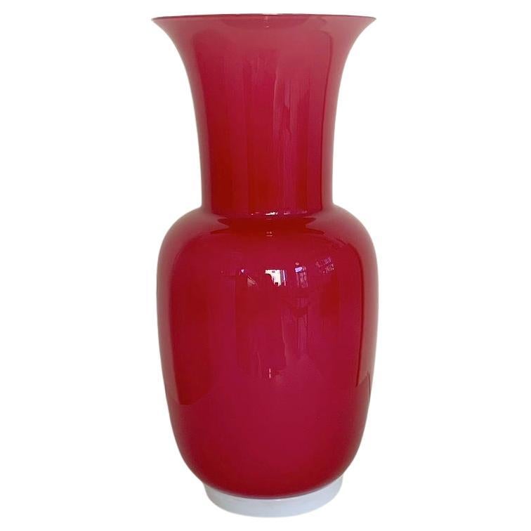 Opaline Murano Glass Vase for Venini , circa 1970, Italy.
