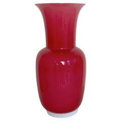 Opaline Murano Glass Vase for Venini , circa 1970, Italy.