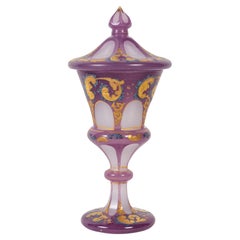 Opaline Overlay Covered Tumbler, 19th Century.