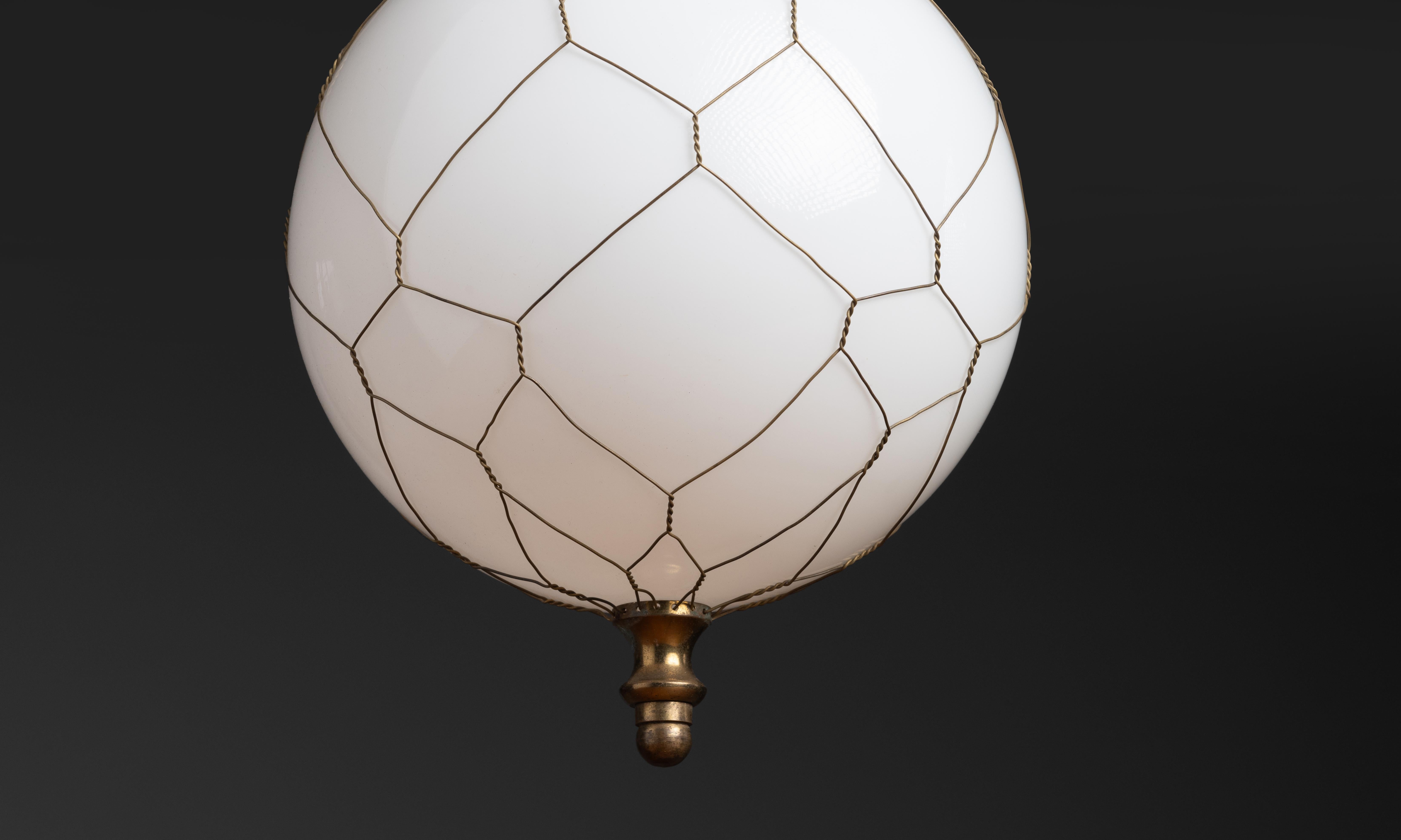 Art Deco Opaline Pendant, England circa 1920